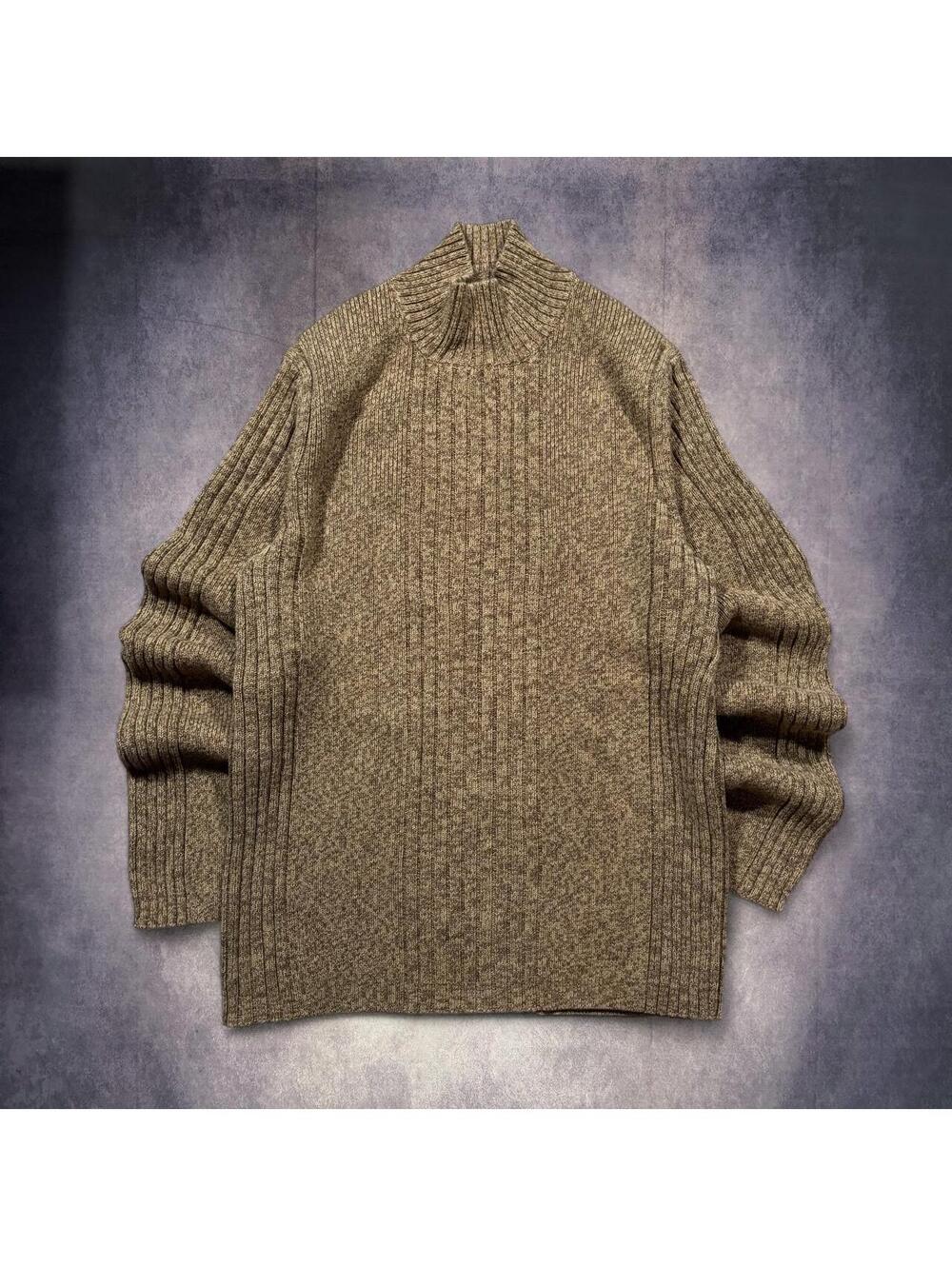 Made in Japan Express Brown Cable Knit Cotton Sweater